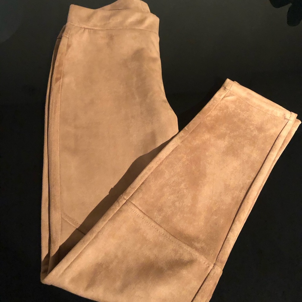 Philosophy Faux Suede Cognac Brown Tan Pants